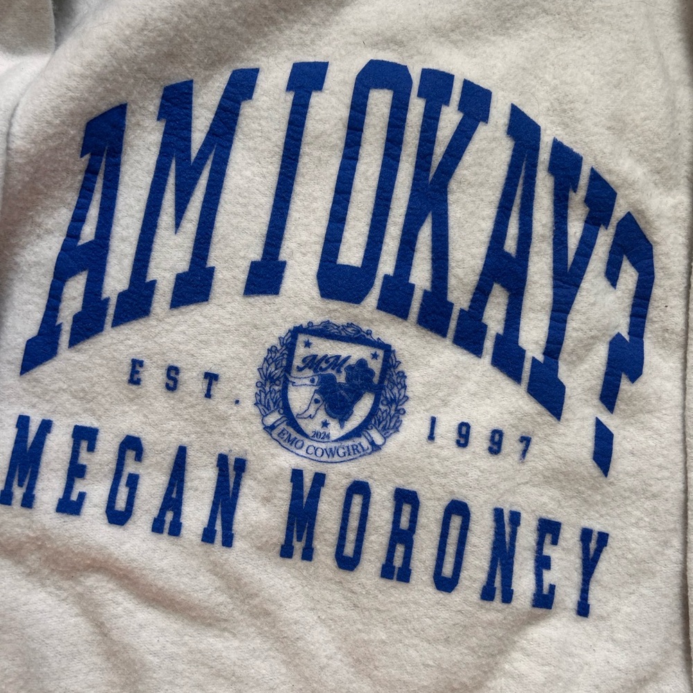Megan Moroney Blue Graphic Crew Neck Sweater